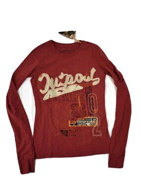 Outpost Juniors Long Sleeve Battered Design Long Sleeve Shirt New Small